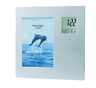 GK2393  Lcd Clock With Photo Frame 