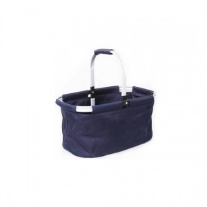 GK1642  Foldable Shopping Basket Dark Blue Single Handle