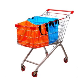 GK1649   Light Blue Foldable Shopping Cart Bag